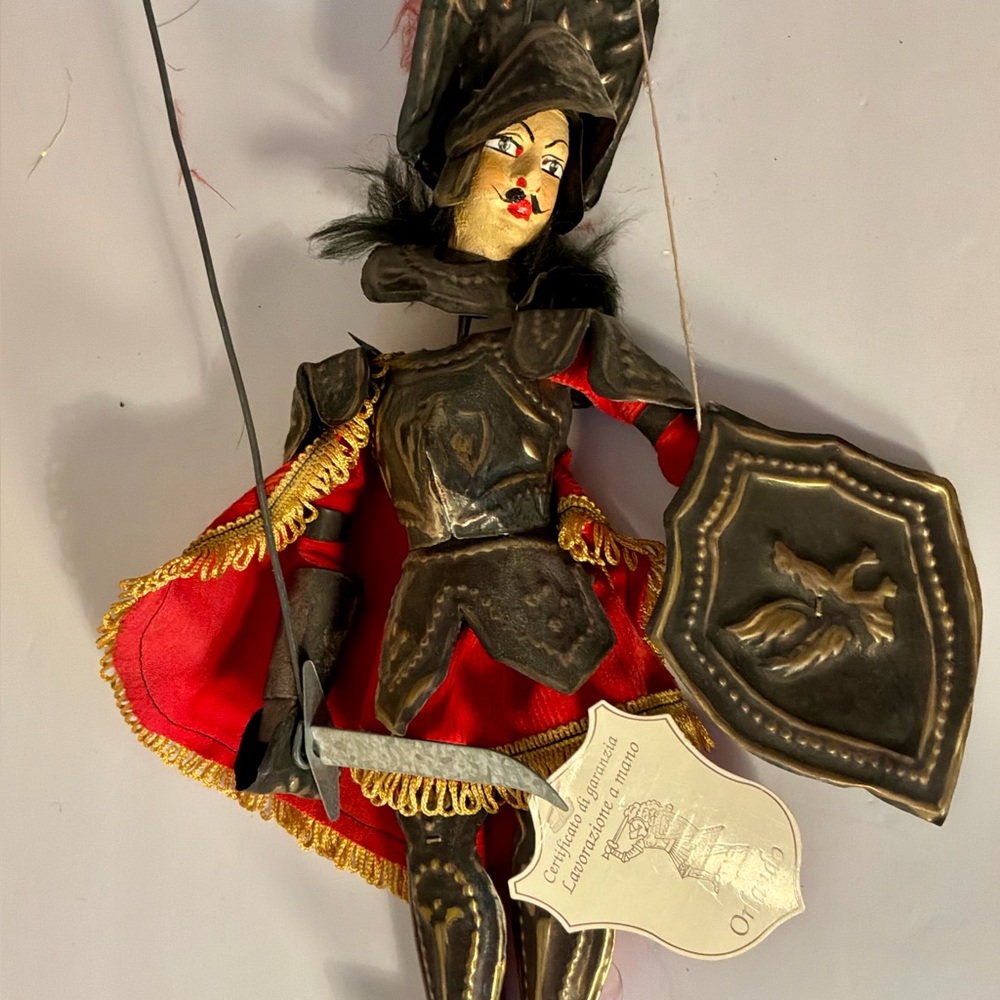Vintage…NWT…Handcrafted Knight Marionette/SICILY